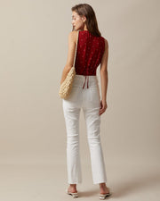 Kendall | Relaxed Fit V-Neck Polka Dot Sleeveless Vest Holiday Clothes