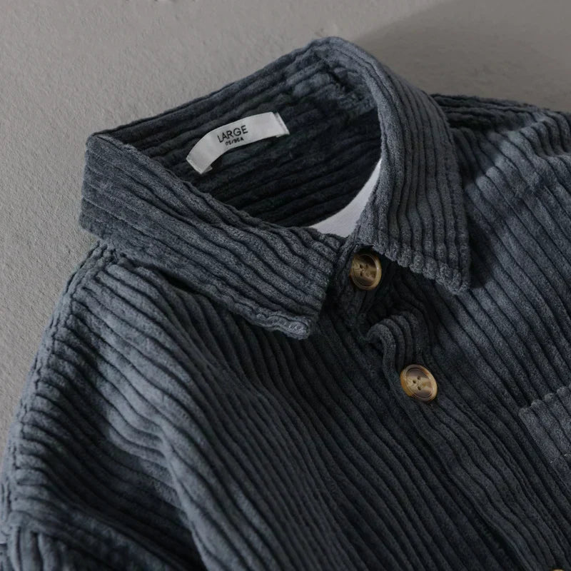 Knox | Slim Fit Ribbed Velvet T-Shirt
