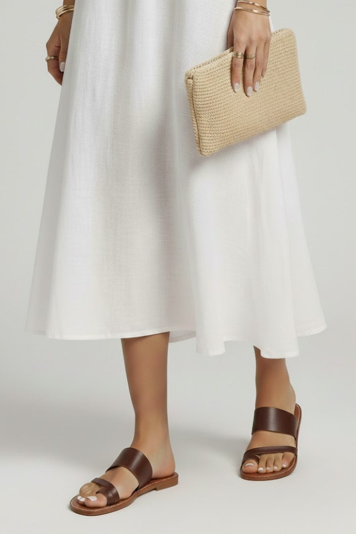 Leona | Slip-On Buckle Strap Sandals