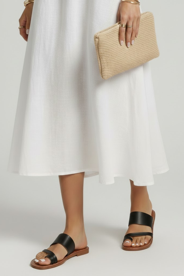 Leona | Slip-On Buckle Strap Sandals