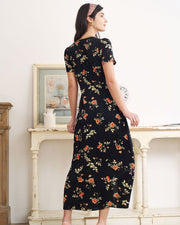 Leonora | Slim Fit V Neck Floral Summer Dress