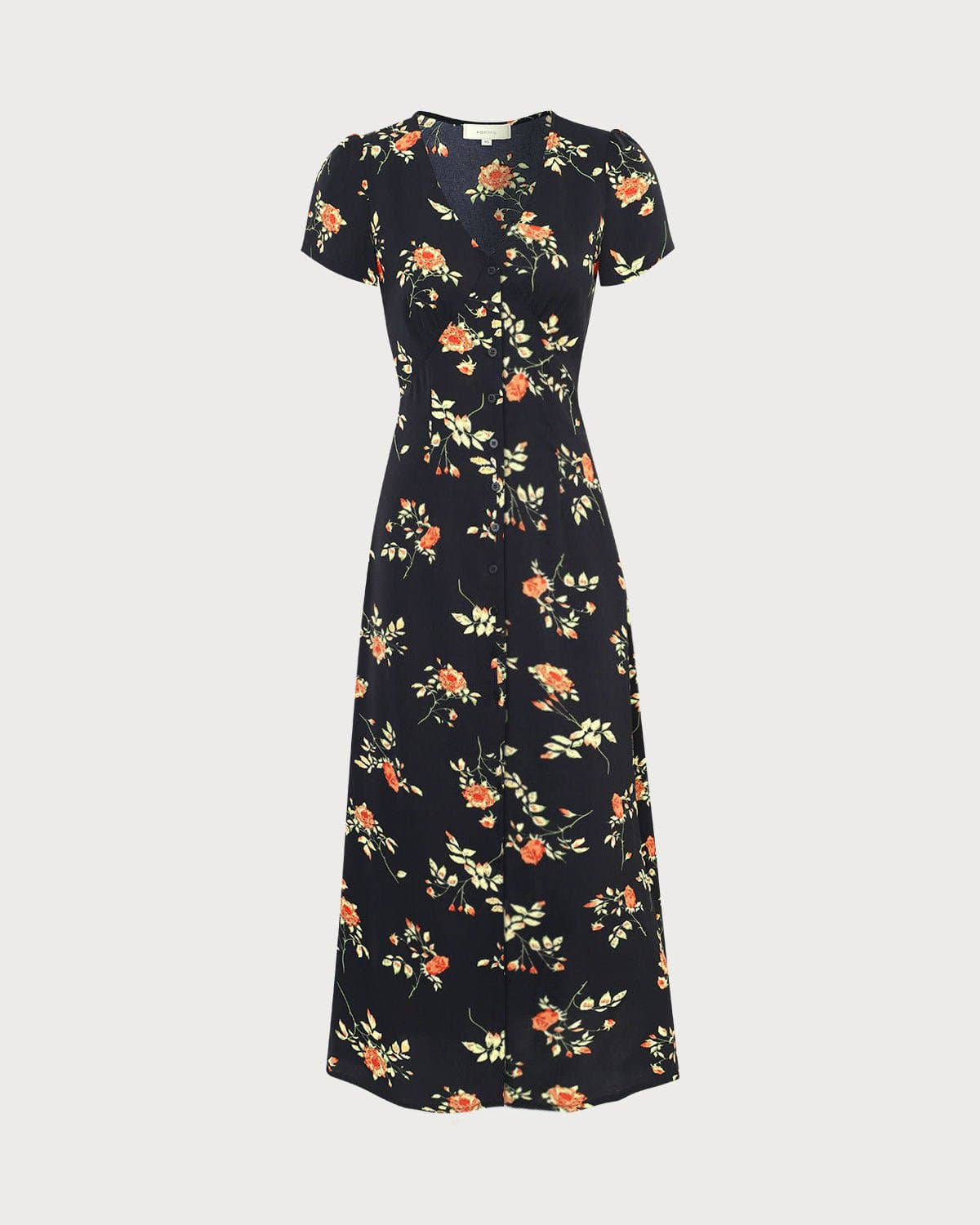 Leonora | Slim Fit V Neck Floral Summer Dress