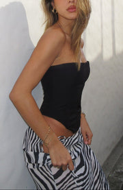 Leonora | Strapless Lace-Up Festival Outfit Bustier Top