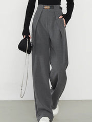 Lillian | Straight Fit Plain Pocket Holiday Pants