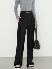 Lillian | Straight Fit Plain Pocket Holiday Pants