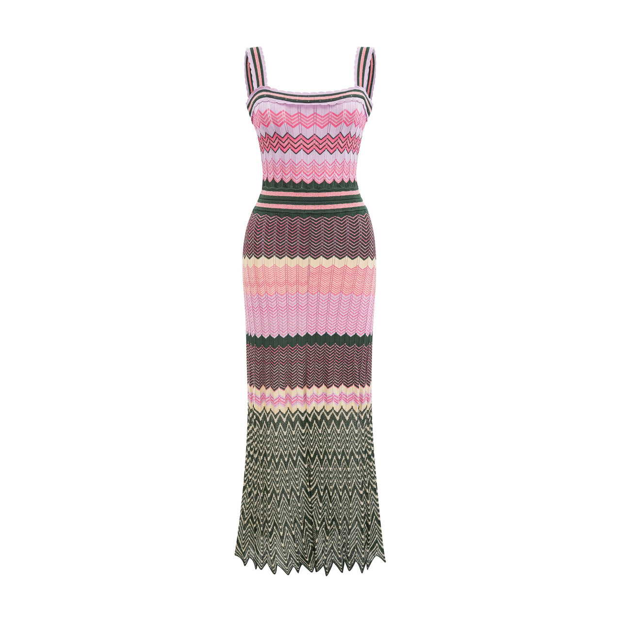 Lina | Sleeveless Contrast-Color Knit Ladies Day Dress