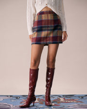 Loretta | Tailored Plaid Tweed Mini Skirt Concert Outfit