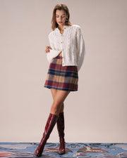 Loretta | Tailored Plaid Tweed Mini Skirt Concert Outfit