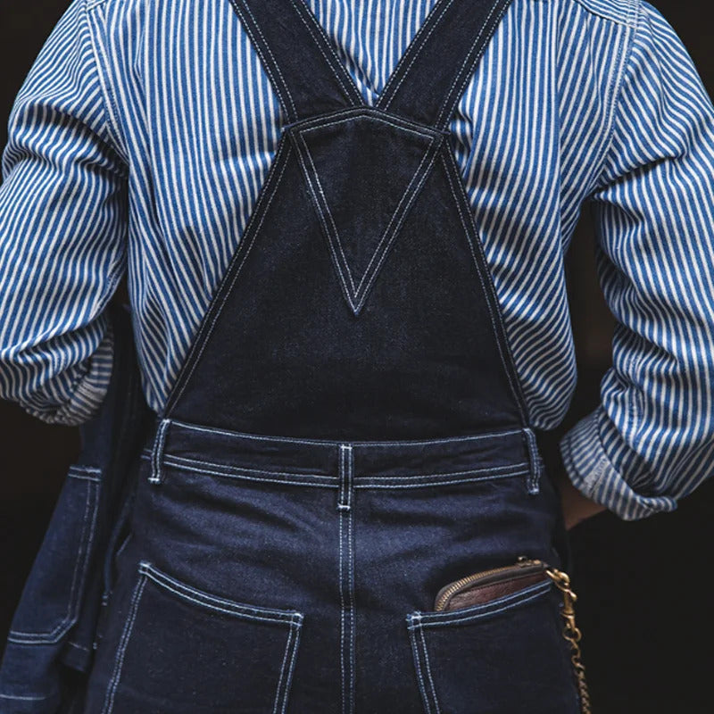 Louis | Slim Fit Indigo Denim Overalls