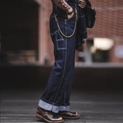 Louis | Slim Fit Indigo Denim Overalls