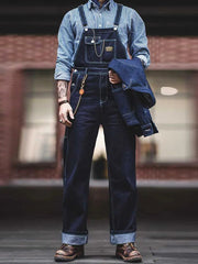 Louis | Slim Fit Indigo Denim Overalls
