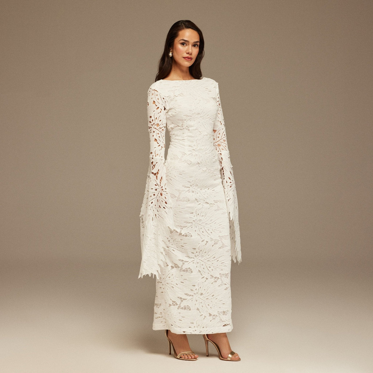 Luciana | Long Sleeve Lace Maxi Dress