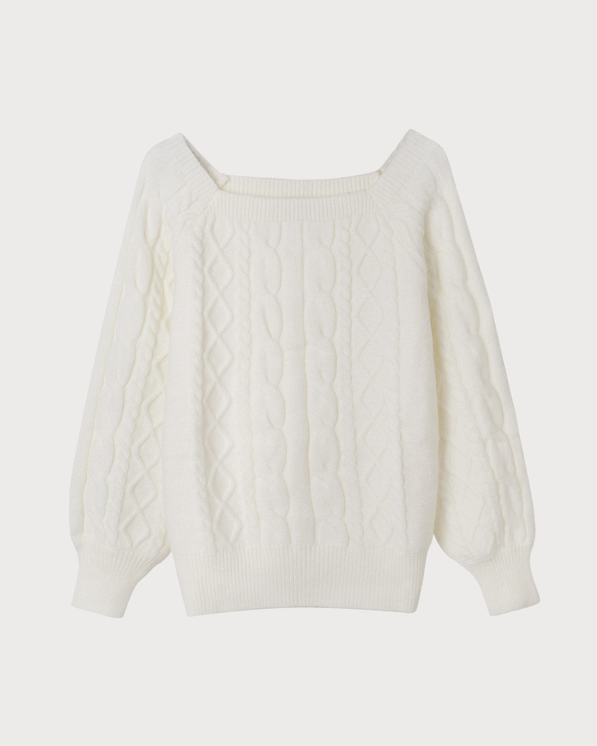 Lucille | Relaxed Fit Cable Knit Crewneck Sweater Holiday Clothes