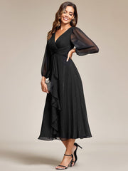 Lucille | Twist Knot A-Line Wedding Guest Dress