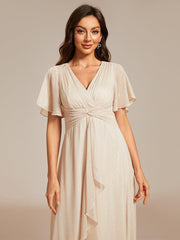 Lucille | Twist Knot A-Line Wedding Guest Dress