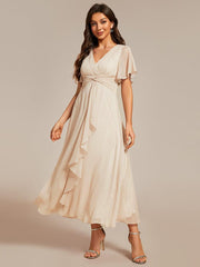 Lucille | Twist Knot A-Line Wedding Guest Dress