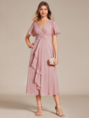 Lucille | Twist Knot A-Line Wedding Guest Dress
