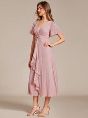 Lucille | Twist Knot A-Line Wedding Guest Dress