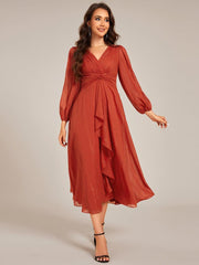 Lucille | Twist Knot A-Line Wedding Guest Dress