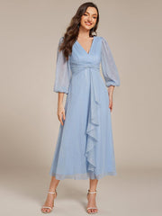 Lucille | Twist Knot A-Line Wedding Guest Dress