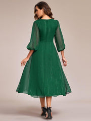 Lucille | Twist Knot A-Line Wedding Guest Dress