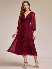 Lucille | Twist Knot A-Line Wedding Guest Dress
