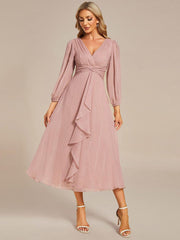 Lucille | Twist Knot A-Line Wedding Guest Dress