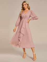 Lucille | Twist Knot A-Line Wedding Guest Dress