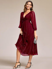 Lucille | Twist Knot A-Line Wedding Guest Dress
