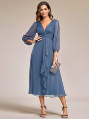 Lucille | Twist Knot A-Line Wedding Guest Dress