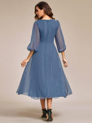 Lucille | Twist Knot A-Line Wedding Guest Dress