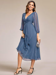 Lucille | Twist Knot A-Line Wedding Guest Dress