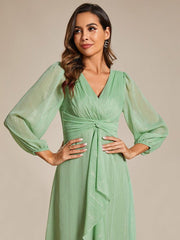 Lucille | Twist Knot A-Line Wedding Guest Dress