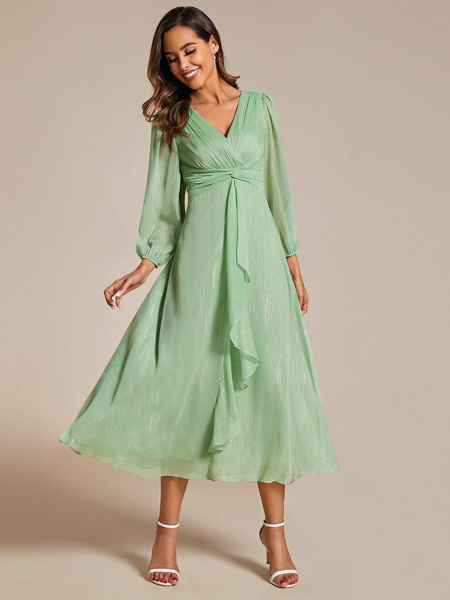 Lucille | Twist Knot A-Line Wedding Guest Dress
