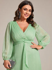 Lucille | Twist Knot A-Line Wedding Guest Dress