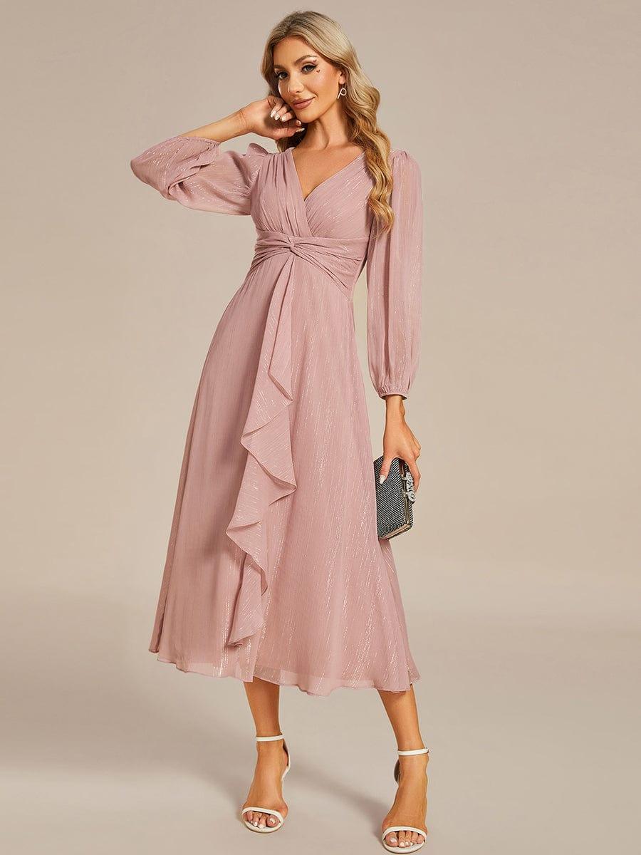 Lucille | Twist Knot A-Line Wedding Guest Dress