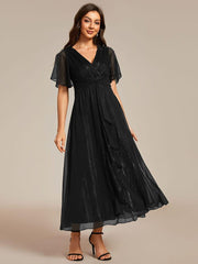 Lucille | Twist Knot A-Line Wedding Guest Dress