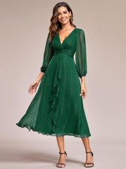 Lucille | Twist Knot A-Line Wedding Guest Dress
