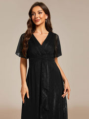 Lucille | Twist Knot A-Line Wedding Guest Dress