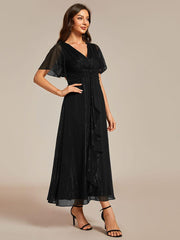Lucille | Twist Knot A-Line Wedding Guest Dress