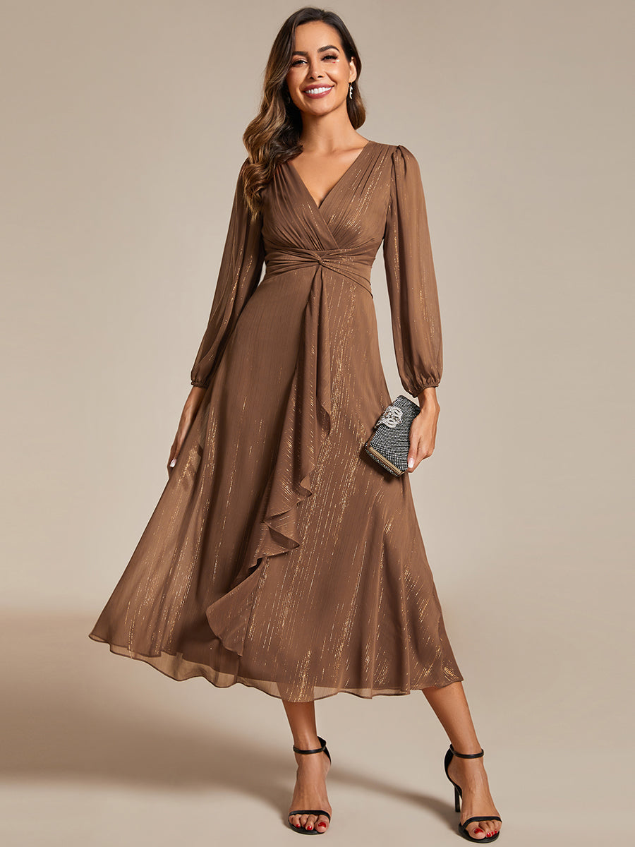 Lucille | Twist Knot A-Line Wedding Guest Dress