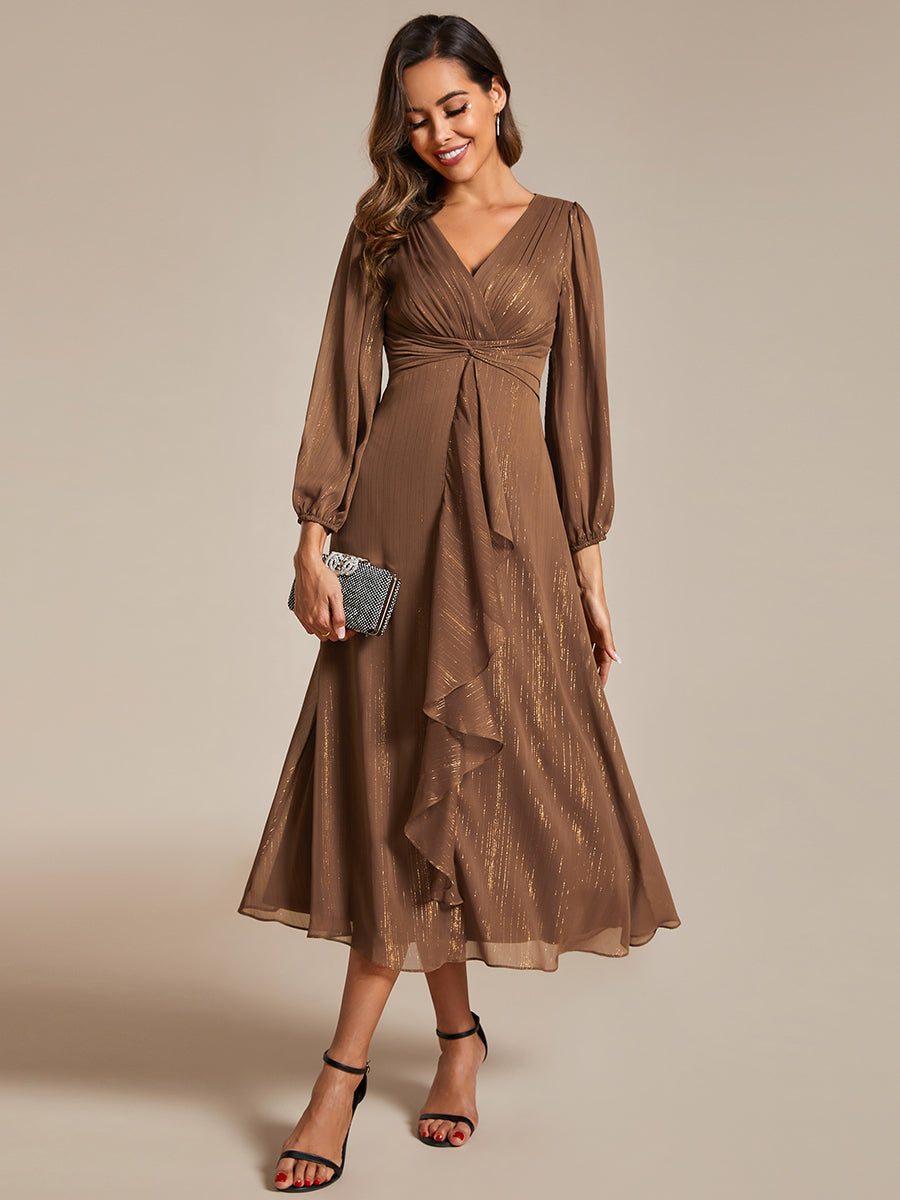 Lucille | Twist Knot A-Line Wedding Guest Dress