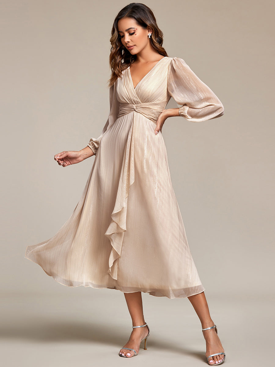 Lucille | Twist Knot A-Line Wedding Guest Dress