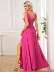 Mariella | Empire Waist V-Neck Sleeveless Maxi Dress