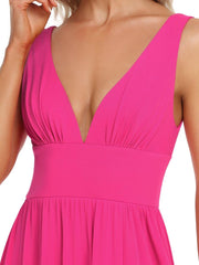 Mariella | Empire Waist V-Neck Sleeveless Maxi Dress
