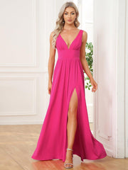 Mariella | Empire Waist V-Neck Sleeveless Maxi Dress