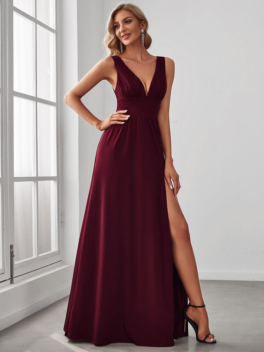 Mariella | Empire Waist V-Neck Sleeveless Maxi Dress