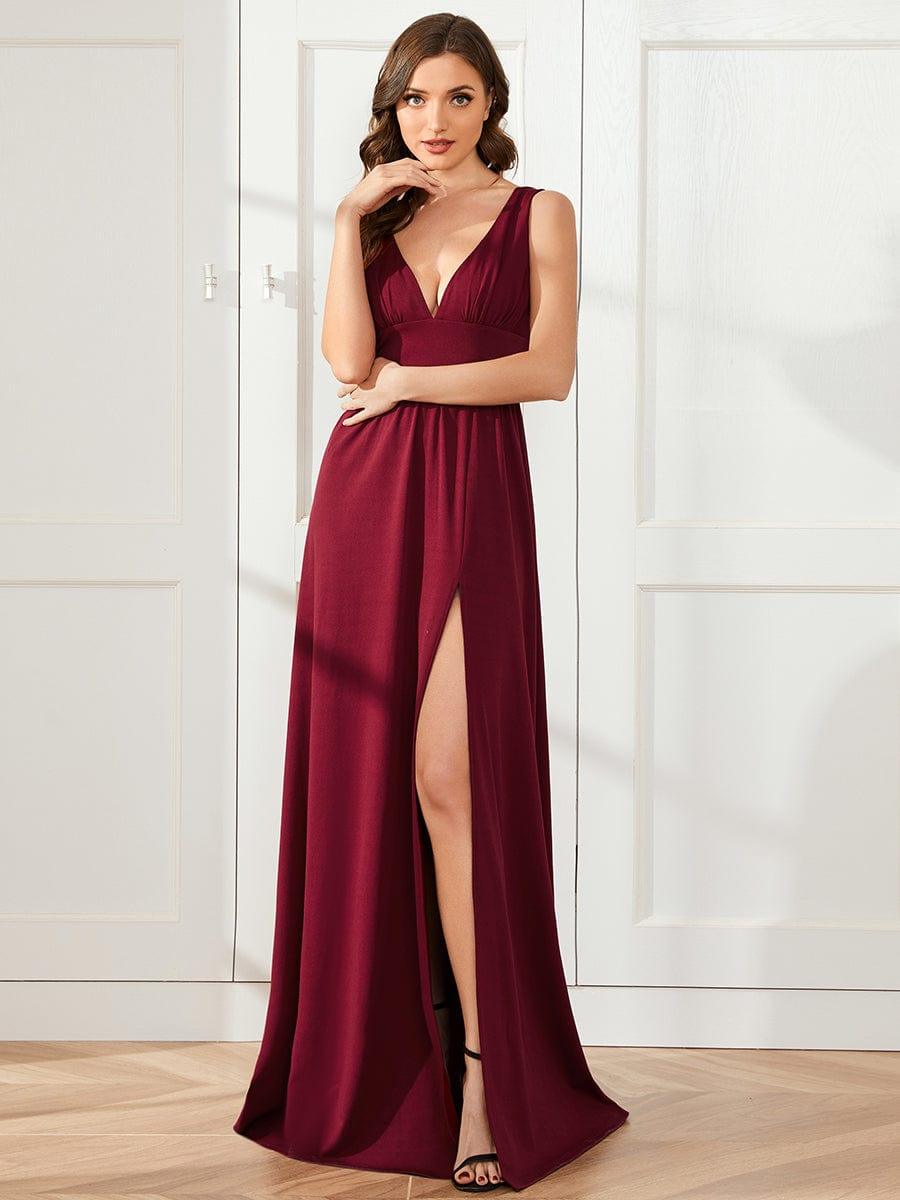 Mariella | Empire Waist V-Neck Sleeveless Maxi Dress