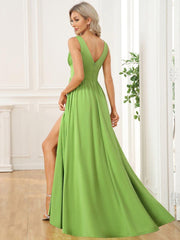 Mariella | Empire Waist V-Neck Sleeveless Maxi Dress
