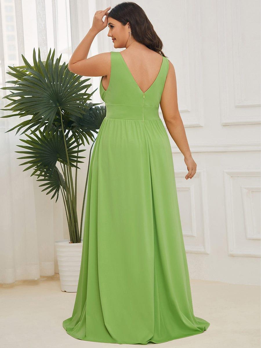 Mariella | Empire Waist V-Neck Sleeveless Maxi Dress
